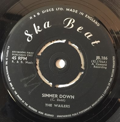 Lot 214 - THE WAILERS - SIMMER DOWN/ I DON'T NEED YOUR LOVE UK 7'' (JB