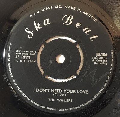 Lot 214 - THE WAILERS - SIMMER DOWN/ I DON'T NEED YOUR LOVE UK 7'' (JB