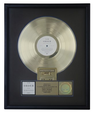 Lot 39 - NEW ORDER RIAA GOLD AWARD FOR SUBSTANCE