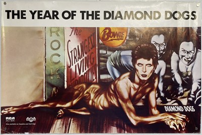 Lot 489 - DAVID BOWIE - ORIGINAL AND RARE MAINMAN DIAMOND DOGS PROMOTIONAL POSTER.