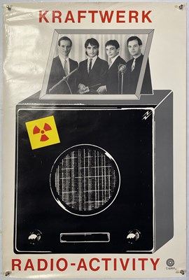 Lot 275 - KRAFTWERK - ORIGINAL CAPITOL USA RADIOACTIVITY PROMOTIONAL POSTER.