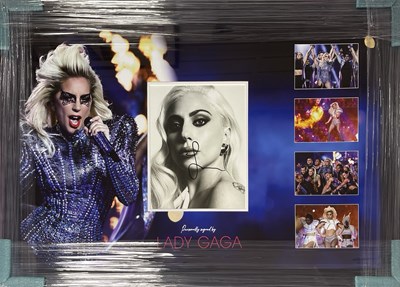 Lot 363 - LADY GAGA - FRAMED AND SIGNED DISPLAY.