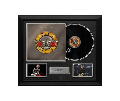 Lot 372 - GUNS N ROSES - DUFF MCKAGAN - FRAMED AND SIGNED DISPLAY.