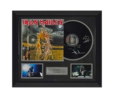 Lot 373 - IRON MAIDEN - FRAMED AND SIGNED DISPLAY.