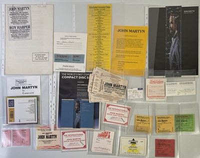 Lot 80 - JOHN MARTYN - COLLECTION OF TICKETS AND HANDBILLS.