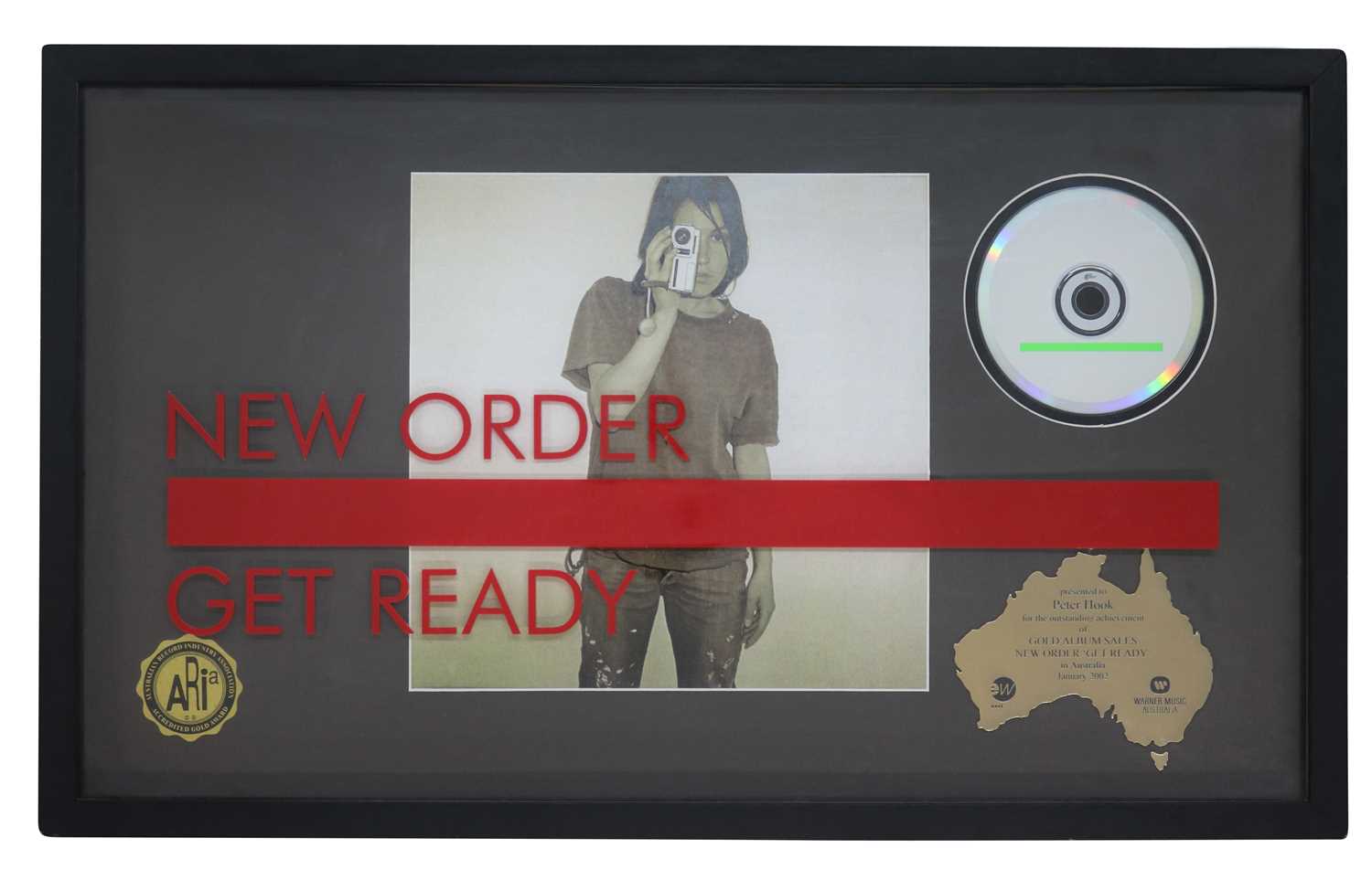 Lot 41 - NEW ORDER RIAA GOLD AWARD FOR GET READY