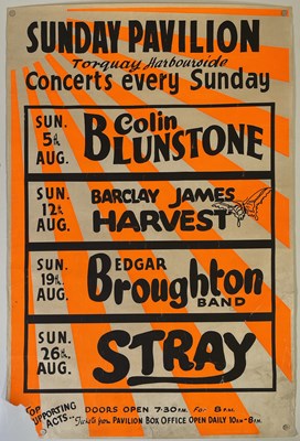 Lot 210 - ORIGINAL POSTER - BARCLAY JAMES HARVEST / EDGAR BROUGHTON BAND AND MORE.