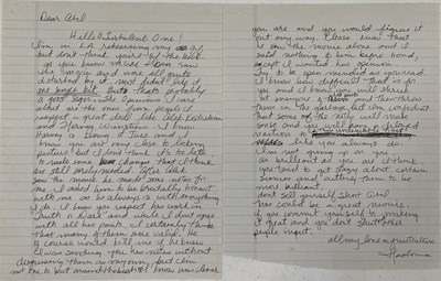 Lot 512 - MADONNA - TWO PAGE HANDWRITTEN AND SIGNED LETTER TO ABEL FERRARA, 1993.