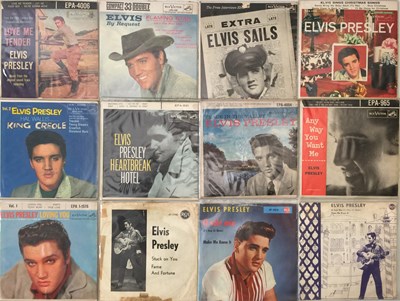 Lot 1266 - ELVIS PRESLEY - OVERSEAS 7"/EP COLLECTION (PLUS BUDDY HOLLY BOX SET)