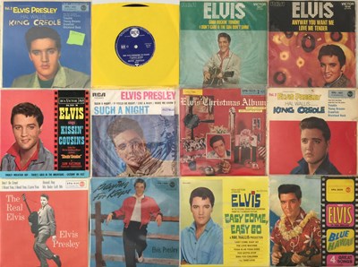 Lot 1266 - ELVIS PRESLEY - OVERSEAS 7"/EP COLLECTION (PLUS BUDDY HOLLY BOX SET)