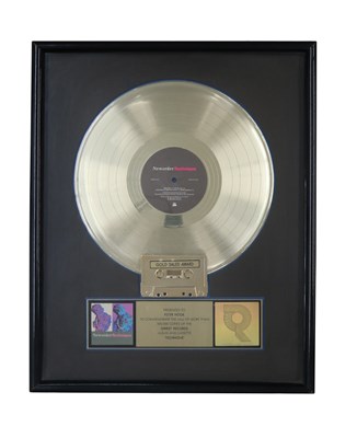 Lot 53 - NEW ORDER RIAA GOLD AWARD FOR TECHNIQUE