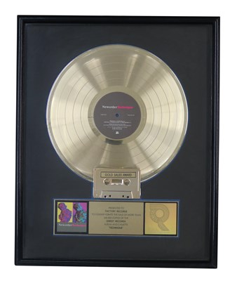Lot 54 - NEW ORDER RIAA GOLD AWARD FOR TECHNIQUE