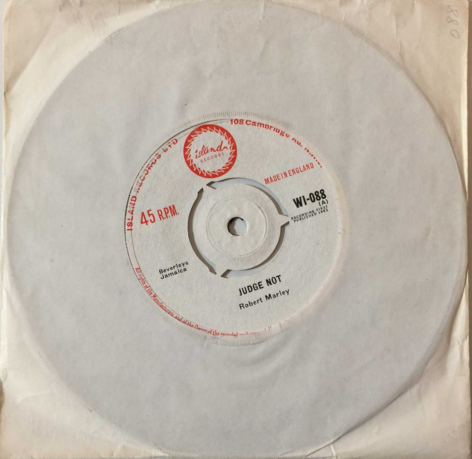 Lot 219 - ROBERT MARLEY (SIC) - JUDGE NOT/ DO YOU STILL LOVE ME UK 7'' (WI-088)