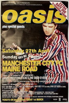 Lot 540 - OASIS - ORIGINAL MAINE RD 'SOLD OUT' BILLBOARD POSTER.