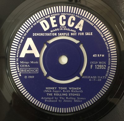 Lot 79 - THE ROLLING STONES - HONKY TONK WOMEN/ YOU CAN'T ALWAYS GET WHAT YOU WANT 7" (UK DEMO - DECCA - F12952)
