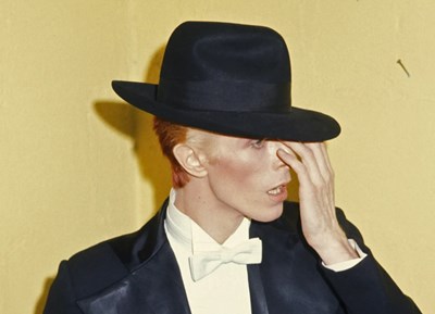 Lot 585 - DAVID BOWIE - OWNED AND EXTENSIVELY WORN HAT - SIGNED BY BOWIE - 1981 CAPITOL RADIO COMPETITION PRIZE.