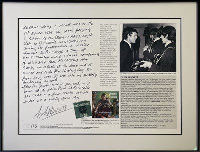 Lot 182 - THE BEATLES - LIMITED EDITION PRINT SIGNED BY CLIFF BENNETT.