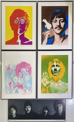 Lot 325 - THE BEATLES - FULL SET OF FRAMED RICHARD AVEDON POSTER PORTRAITS.