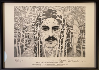 Lot 184 - THE BEATLES - KLAUS VOORMANN - GEORGE HARRISON LIMITED EDITION PRINT.