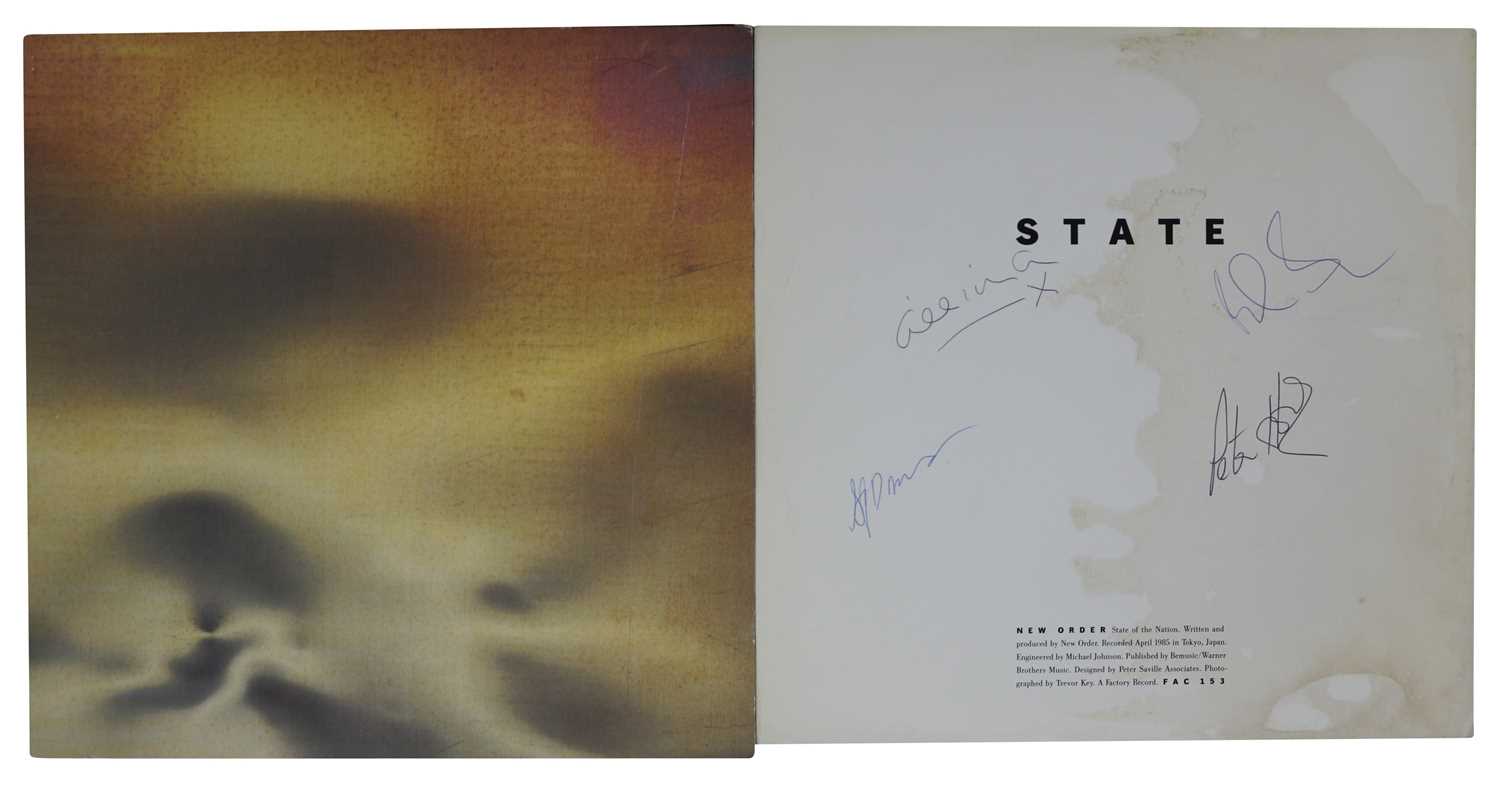 Lot 78 - NEW ORDER SIGNED STATE OF THE NATION UK 12" SINGLE