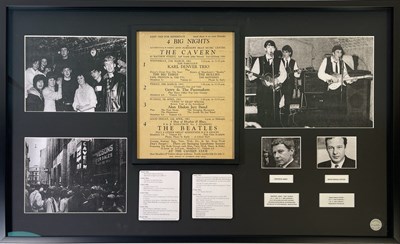 Lot 284 - THE BEATLES - ORIGINAL CAVERN CLUB HANDBILL WITH BEATLES LISTING.