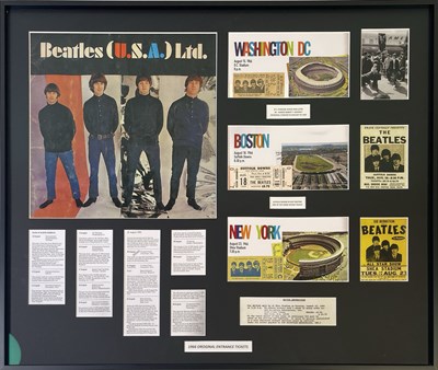 Lot 293 - THE BEATLES - ORIGINAL 1966 AMERICAN TICKET DISPLAY