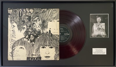 Lot 366 - THE BEATLES - KLAUS VOORMANN SIGNED REVOLVER LP.