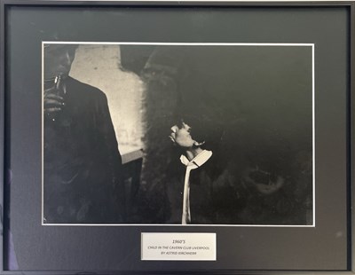 Lot 314 - THE BEATLES INTEREST- ORIGINAL ASTRID KIRCHHERR SIGNED CAVERN CLUB PHOTO.