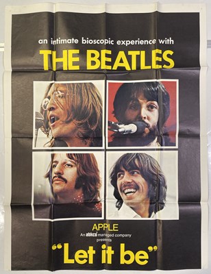 Lot 331 - THE BEATLES - LET IT BE (1970) ORIGINAL THREE SHEET POSTER.