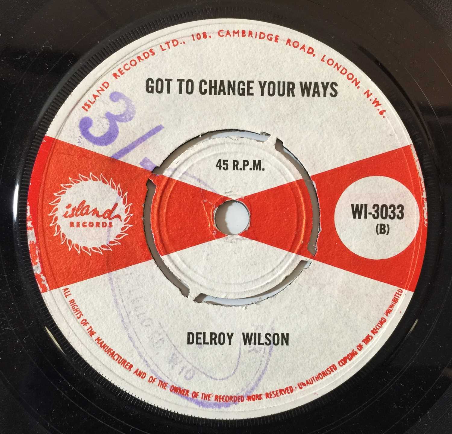 Lot 221 - DELROY WILSON/ STRANGER COLE UK 7'' ISLAND