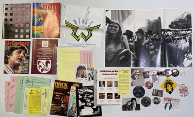 Lot 185 - PAUL MCCARTNEY AND WINGS - MEMORABILIA COLLECTION.