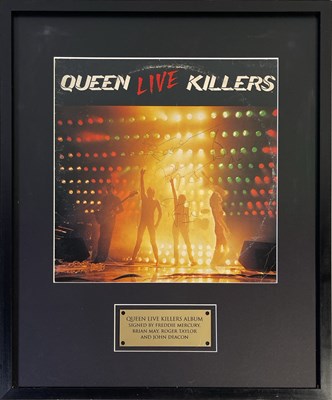 Lot 469 - QUEEN - FULLY SIGNED COPY OF LIVE KILLERS WITH TRACKS COA.