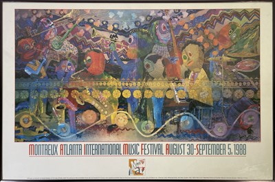 Lot 166 - JAZZ INTEREST - ORIGINAL 1988 MONTREUX ATLANTA FESTIVAL POSTER.