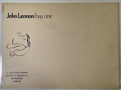 Lot 428 - THE BEATLES INTEREST - JOHN LENNON BAG ONE MINI PORTFOLIO.