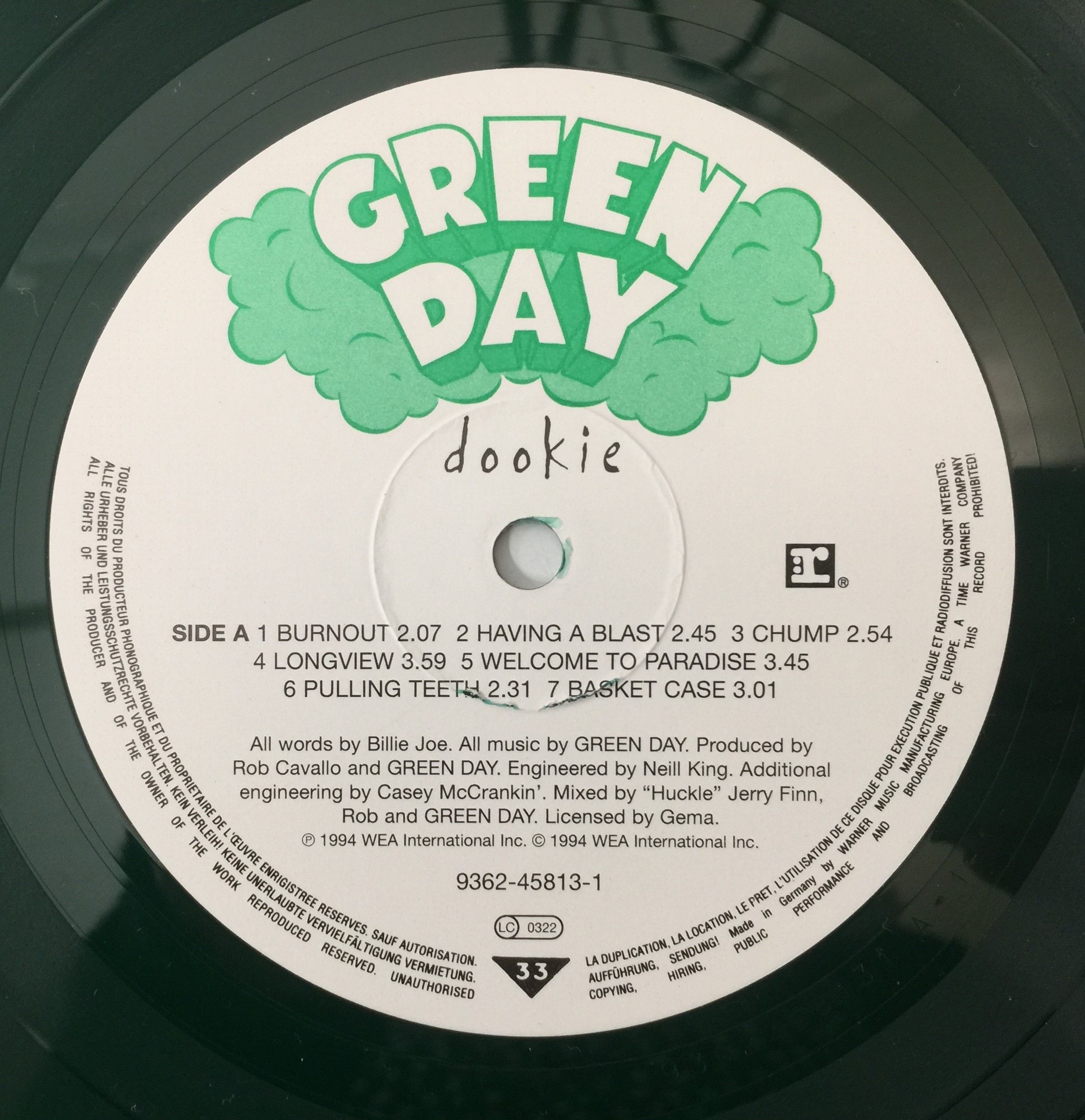 Lot 145 GREEN DAY DOOKIE LP (LIMITED EDITION