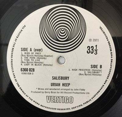 Lot 167 - URIAH HEEP - SALISBURY LP (ORIGINAL UK COPY - VERTIGO SWIRL 6360 028)