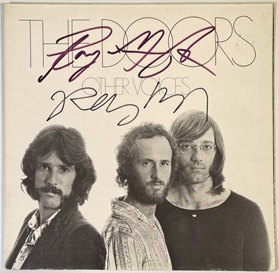 Lot 312 - THE DOORS - RAY MANZAREK AND ROBBIE KRIEGER SIGNED LP.