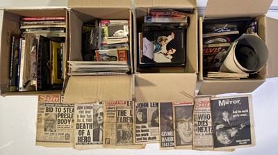 Lot 410 - ELVIS - BOOKS, MONTHLY MAGAZINES AND MEMORABILIA.