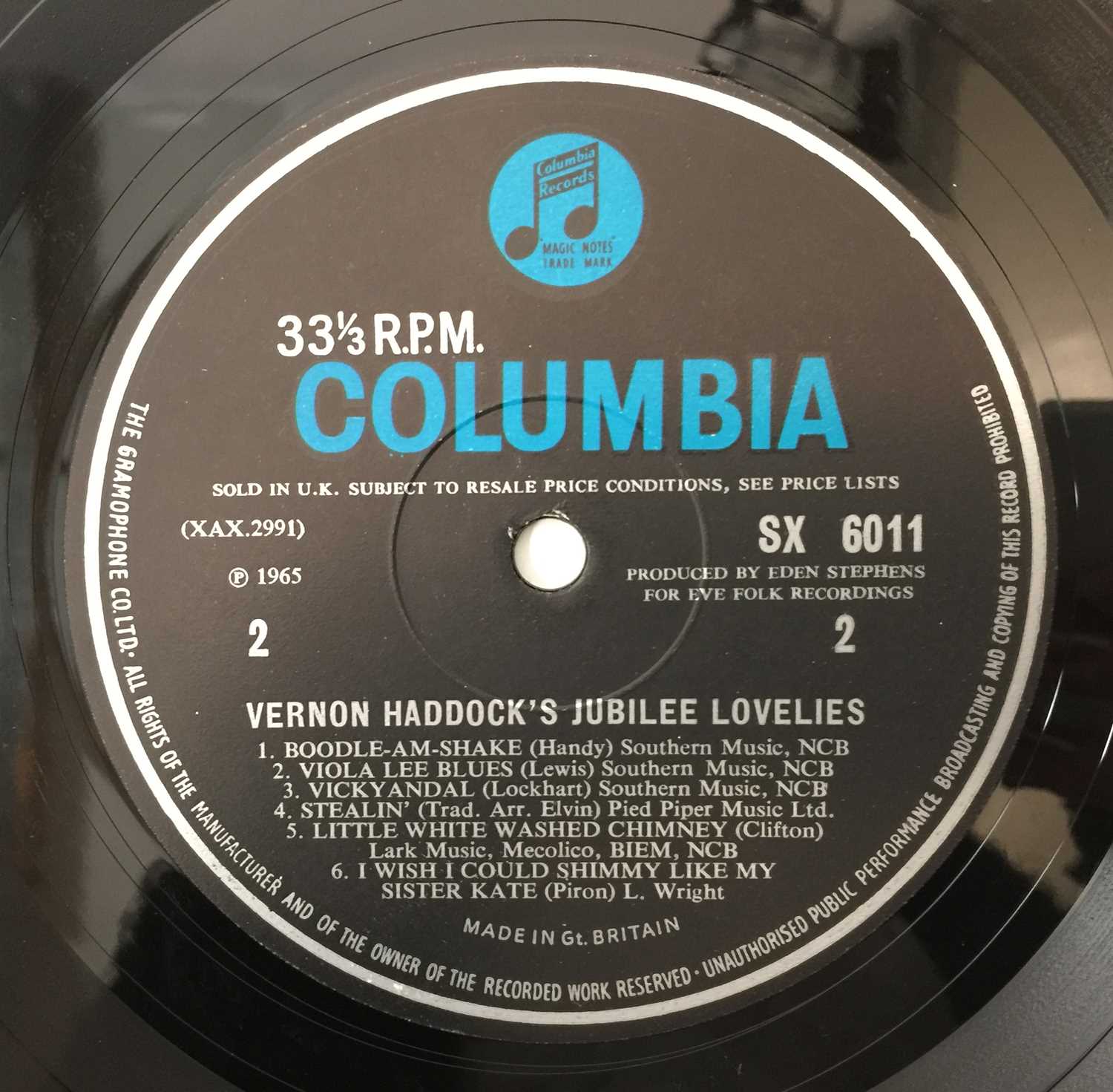 Lot 192 VERNON HADDOCK'S JUBILEE LOVELIES LP (SX