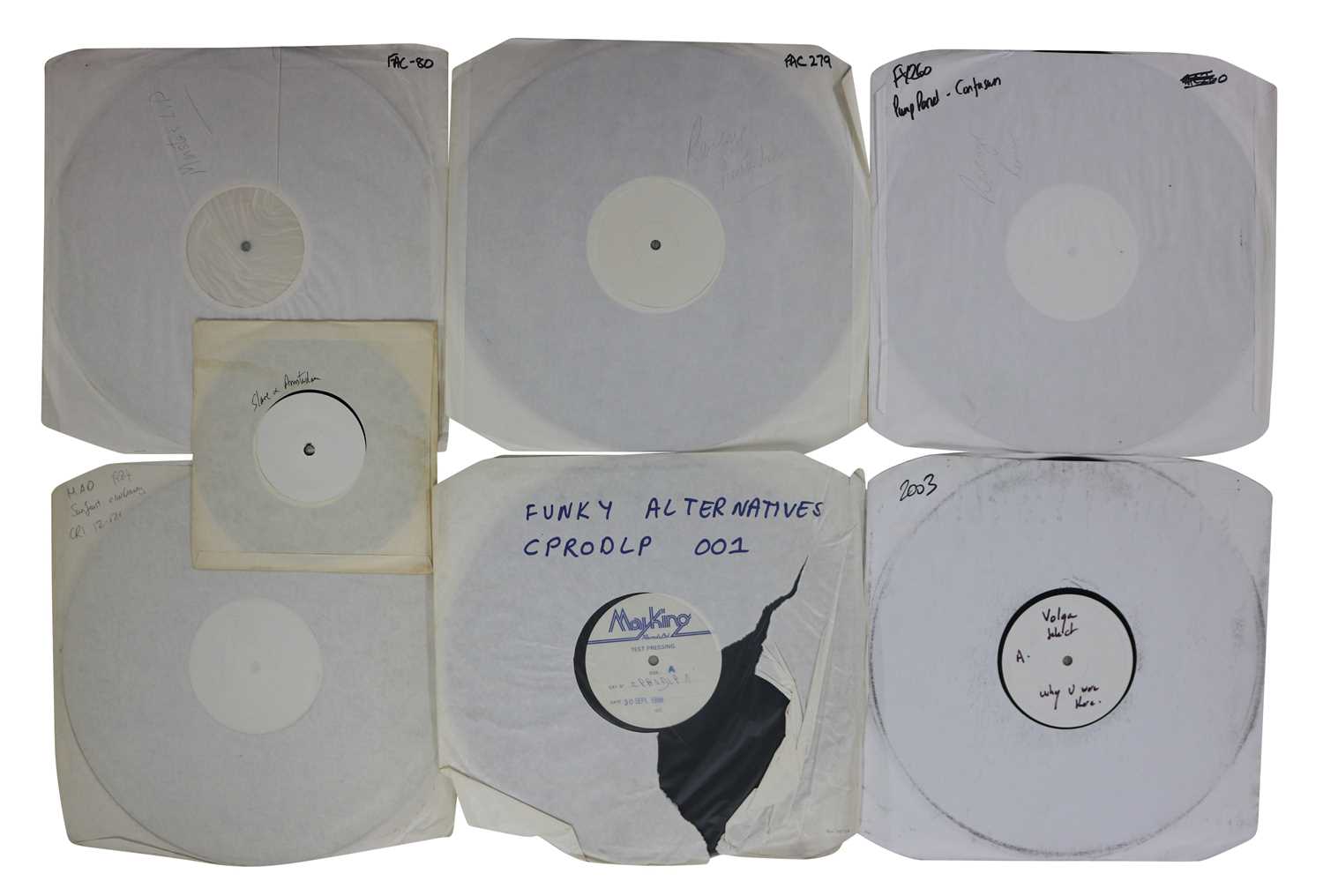 Lot 100 - FACTORY RECORDS & ASSORTED TEST PRESSINGS x 7