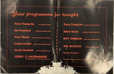Lot 136 - BEATLES AND ROY ORBISON 1963 TOUR PROGRAMME AND TICKET.