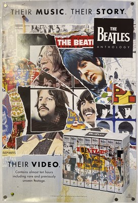 Lot 333 - THE BEATLES - MULTIPLE COPIES OF AN ANTHOLOGY VHS POSTER.