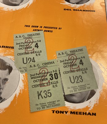 Lot 125 - 1960S CONCERT PROGRAMMES AND TICKETS.