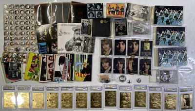 Lot 208 - THE BEATLES - COLLECTABLES INC TRADING CARDS / BADGES.