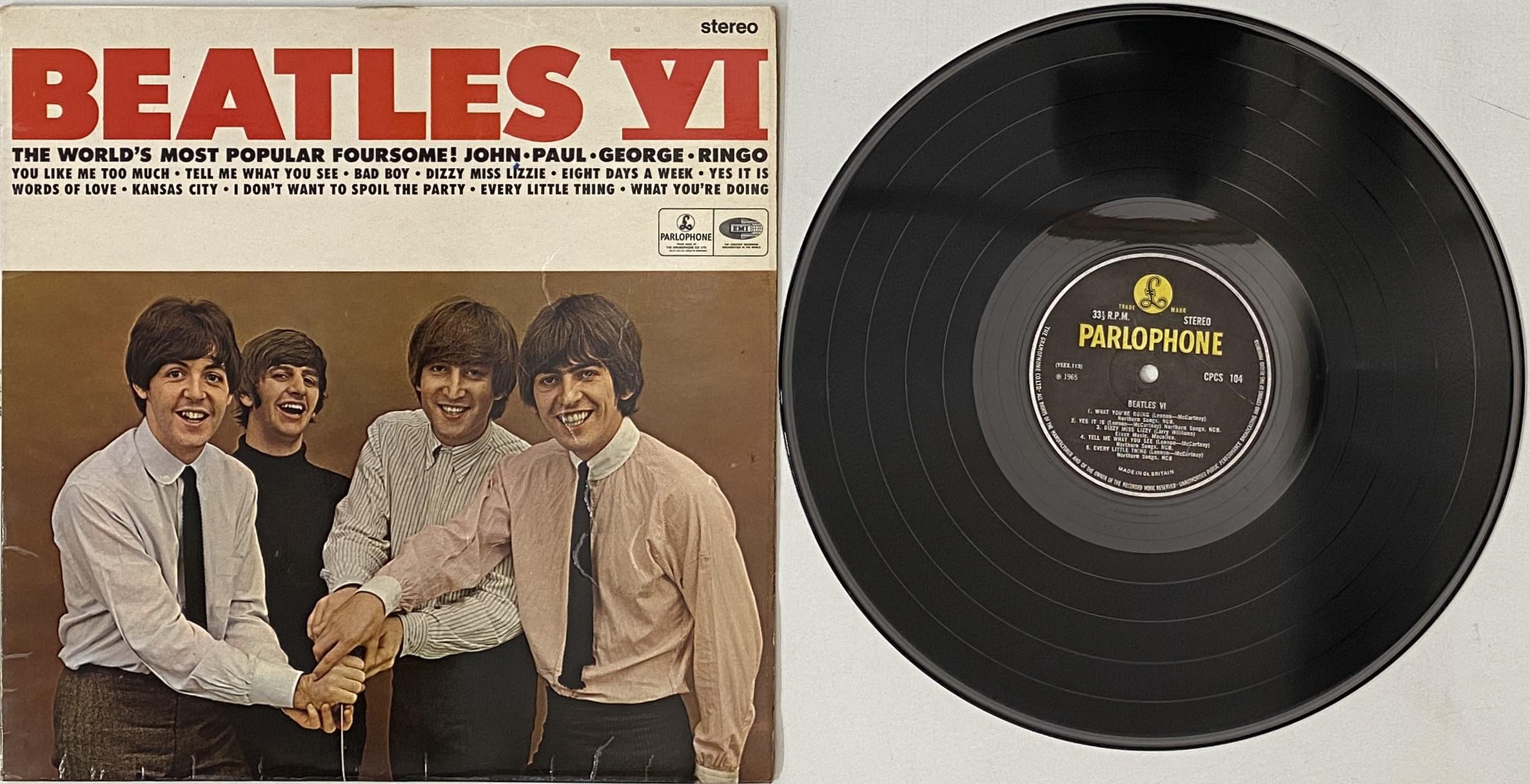 Lot 74 - THE BEATLES - VI LP (ORIGINAL EXPORT COPY