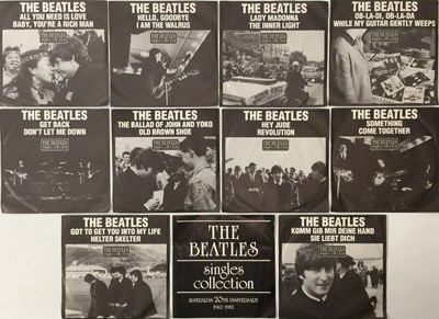 Lot 62 - THE BEATLES - AUSTRLIAN 20TH ANNIVERSARY 1962-1982 BOX SET (34 x 7" - PARLOPHONE AB34)