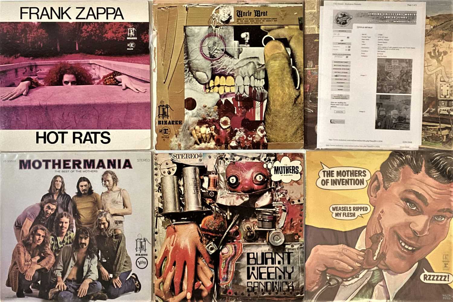 Lot 324 - Frank Zappa/ The Mothers/ Related - US LPs