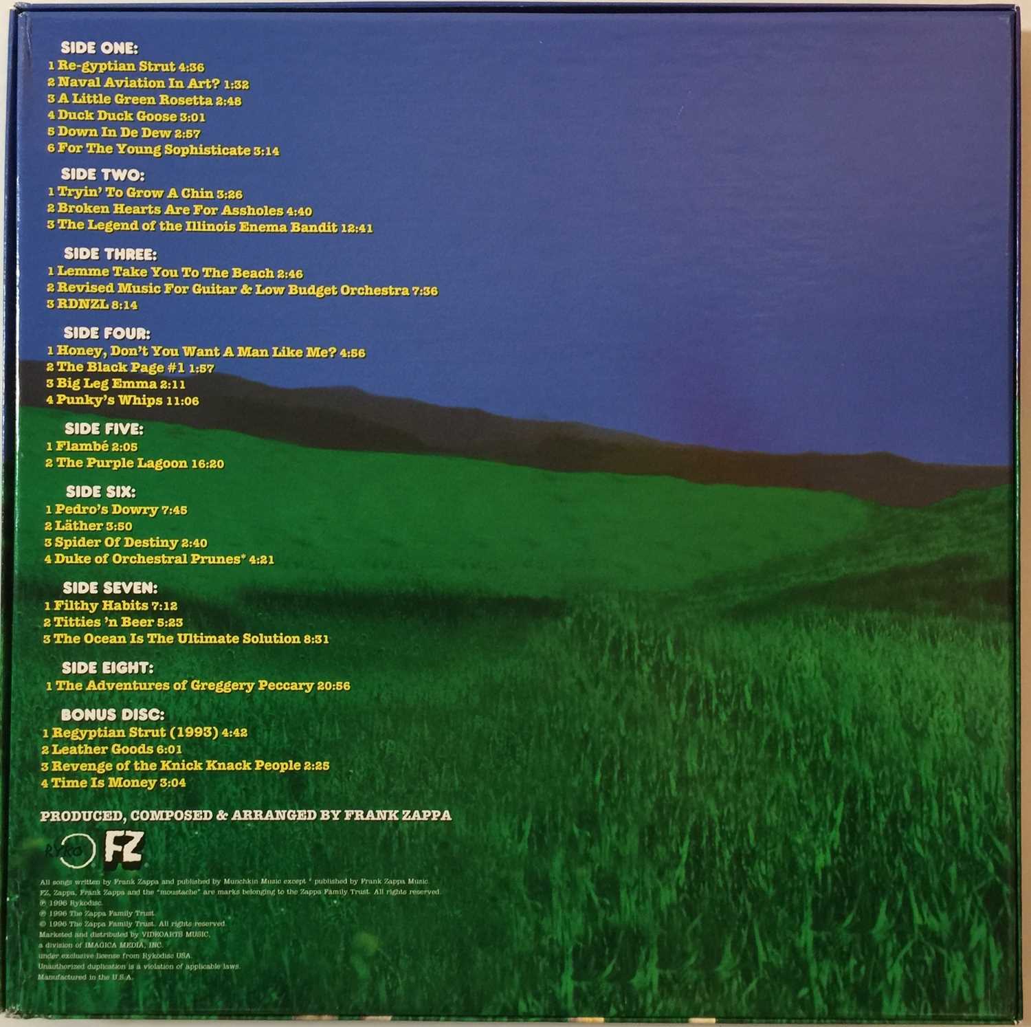 Lot 326 Frank Zappa Lather 4 LP Japanese BoxSet