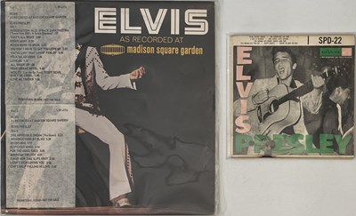 Lot 380 - ELVIS PRESLEY - ELVIS PRESLEY 7" EP (SPD-22) + MADISON SQUARE GARDEN LP (US PROMO - LSP 4776))