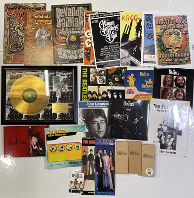 Lot 61 - THE BEATLES / MADONNA - MEMORABILIA COLLECTION INC LIMITED EDITION DISC PRESENTATION / REBEL HEART VIP PACKAGE.